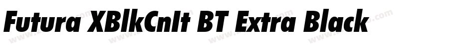 Futura XBlkCnIt BT Extra Black Italic字体转换